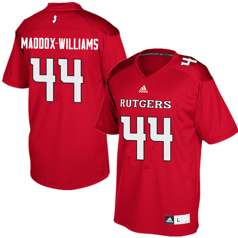 Men #44 Tyreek Maddox-Williams Rutgers Scarlet Knights College Football Jerseys Sale-Red - Click Image to Close